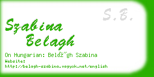 szabina belagh business card